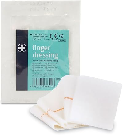 Reliance Medical Small Finger Dressing with Adhesive Fixing 10 Pack 3.5 cm