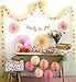 SMILING KOALA | Baby Shower Decorations for Girl | Pink and Gold Baby Shower Decorations | Ready to Pop banner | Paper fans | Honeycomb | Garland | Girl Baby Shower decorations | 15 pieces