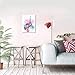 Paris Pink Wall Art - Eiffel Tower Decor Modern Bicycle Canvas Prints - Girl's Bedroom & Bathroom Artwork 12x16