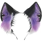 Eforcase Faux Wolf Ears Headwear Faux Fur Headbands Headdress Halloween Animal Cosplay Costume Accessories for Women