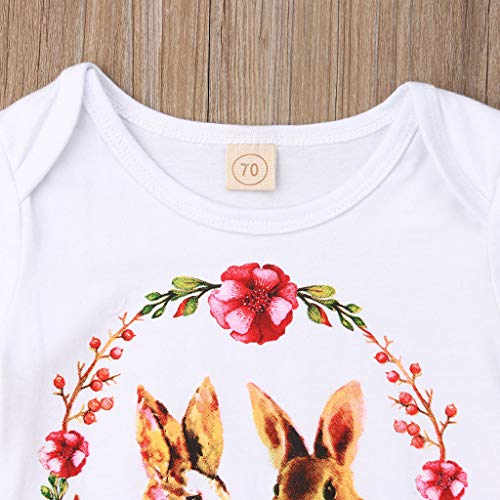image for AMSKY Baby Bodysuit Girl Newborn,Infant Baby Easter Day Cartoon Rabbit
