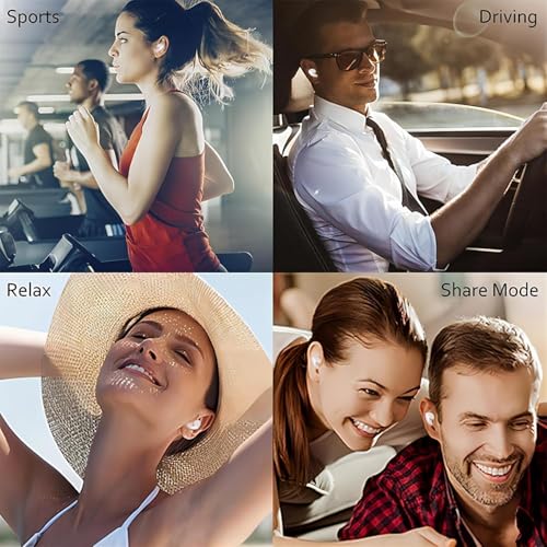 Bluetooth 5.4 Wireless Invisible Bluetooth Earphones for Sleeping on the Side, Mini In-Ear Headphones, Comfortable Flat Design Sleep Headphones, IPX7 Waterproof Earphones for iOS, Samsung, Android
