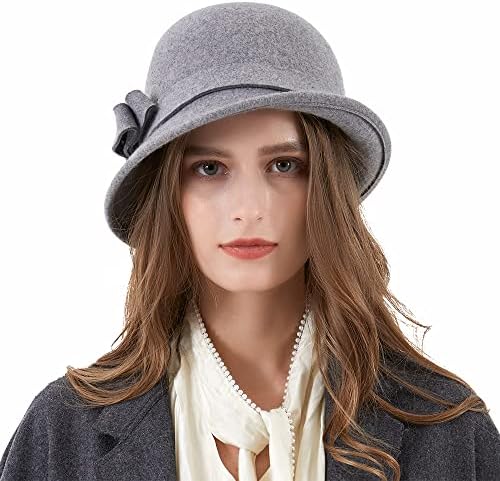 Bellady Women Solid Color Winter Hat 100 percent Wool Cloche  display picture 3