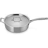 Le Creuset Essential Stainless Steel Saute Pan, 4.5 Qt.