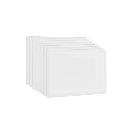 Easy Kunst GmbH 8X Leinwandbrett Malkarton Malpappen Gr. 20cm x 20cm (8' x 8') 2.75mm 100% Baumwolle - 280 g/m²