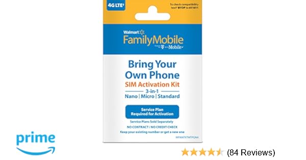 Amazon Com Walmart Family Mobile Sim Kit Northbrook
