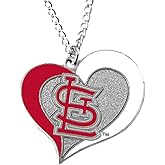MLB St. Louis Cardinals Swirl Heart Necklace
