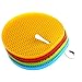 Silicone Pot Holder, Danibos 4-pack Trivet Mat, Non Slip, Flexible, Durable, Heat Resistant Hot Pads Perfect Modern Home Decor Silicone Heat Resistant Coasters Cup Insulation Mat, Tableware Insulation Pad Potholders Insulation Non-slip Mat (18wx18l)