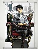 Home Decor Anime Attack on Titan Shingeki no Kyojin Cosplay Wall Scroll Poster Levi 23.6 X 35.4 Inches-131