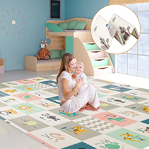 Sensory & Learning Baby Play Mat，Extra Large Baby Crawling mat