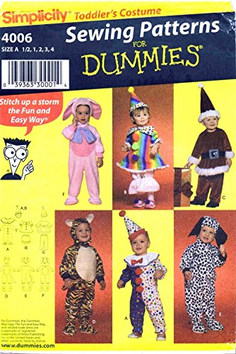 Simplicity 4006 Toddlers Costumes Sewing Pattern