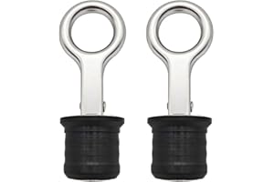 Stainless Steel Rubber Drain Stopper Seal for Boats and Lawn Rollers, 1-1/4 Inch Marine Grade Leak Proof, Yacht Drainage Outl