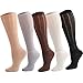 kilofly 5 Pairs Women's Lightweight Fashion Fitness Gym Slouch Knit Crew Socks