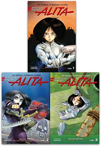 Battle Angel Alita Deluxe Edition Collection 3 Books Set (Vol 1-3) By Yukito Kishiro Hardcover – 2018