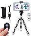 DAISEN Phone Tripod, Flexible Octopus Cell Phone Tripod for iPhone, Android Smartphone and Camera with Universal Phone Holder and Bluetooth Remote Control