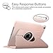 Fintie Case for iPad Pro 9.7-360 Degree Rotating Stand Protective Cover with Smart Stand Cover Auto Sleep/Wake Feature for iPad Pro 9.7 Inch (2016 Version), Rose Gold