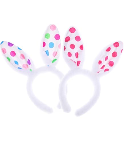 Pack De 6 Diademas De Orejas De Conejo De Pascua Para Adultos Y Niños – Accesorios De Peluche Suaves Para Disfraces Y Fiestas De Carnaval