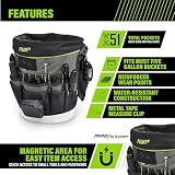 AWP 51-Pocket Bucket Tool Organizer Fits 5-Gallon Buckets Black view 2