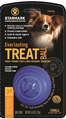 Starmark Everlasting Treat Ball Toy, Blue, Small