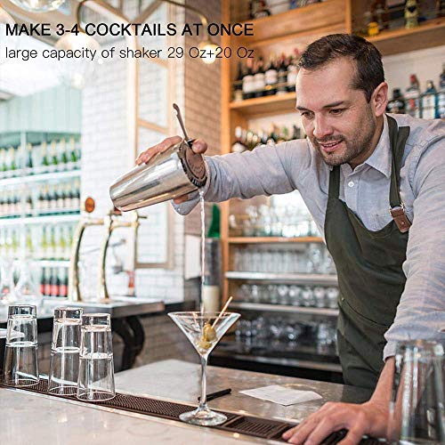 U-Homewee Barkeder-Set, 12-teilig, Likör-Geschenk für Männer: 550 ml Cocktail-Shaker, Stößel, Sieb, Rührlöffel, Barmaß… – Bild 5
