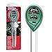 mooncity Soil pH Tester Kits, 3-in-1 Soil Meter for Moisture, Light and pH/Acidity Meter Plant Tester,Good for Gardener or Planter Both Indoor and Outdoors (No Battery Needed)