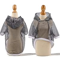 HUPLUE Transparent Pinstripe Dog Sunscreen Shirt Pet Hoodie Uv Protection Summer Sunscreen Pet Clothes Breathable Lightweight