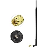 Superbat 900MHz 3G 4G Antenna 9Dbi External Omni Rubber Duck Antenna with RP-SMA Connector + RP-SMA Female to SMA Male Adapte