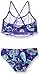 Kanu Surf Big Girls' Heather Paisley Flounce Bikini Swimsuit, Purple, 14