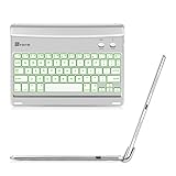 Fintie iPad Pro 9.7 / iPad Air 2 Keyboard Cover - [Multi-Angle] 7 Colors Backlit Slim Wireless Bluetooth Keyboard (with Auto Wake / Sleep) for Apple iPad Air 2 / iPad Pro 9.7 (Silver)