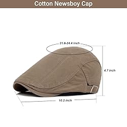 meioro Men's Newsboy Hat Flat Cap Ivy Cotton