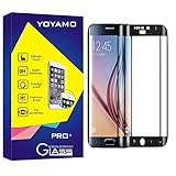 Samsung Galaxy S6 edge screen protector,Yoyamo Full Cover 0.2mm 9H Tempered Glass ,High Definition 3D Curved, Full 100% Coverage for Samsung Galaxy S6 edge (Black)