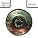 4.5 inch Flap Disc (10 Pack) - 40 Grit Type 29 Professional Grade Zirconia - Abrasive Grinding Wheel, Flap Wheel, and Sanding Discs by DocaDisc