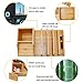 Bamboo Charging Station for Multiple Devices Docking Stand Storage Box Desktop Holder Organizer Compatible with Phone, Tablet, Watch, E-Reader (Included Watch Stand, 6 Cables, NO USB Charger)