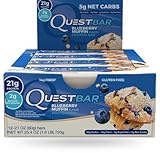Quest Blueberry Muffin Protein Bar 21 G Protein Fruit Chunks (12)