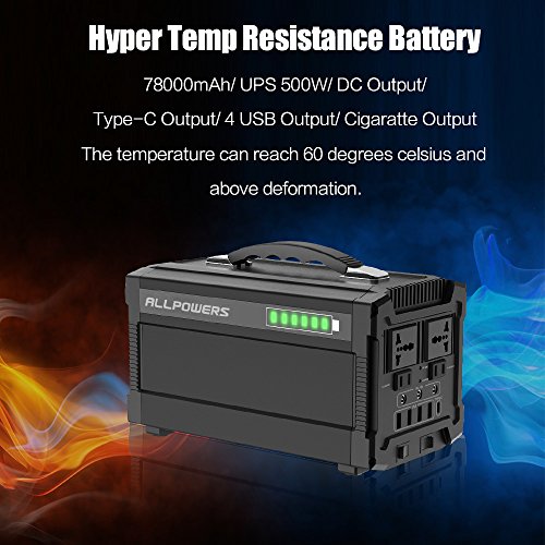 ALLPOWERS 288Wh/78000mAh Portable Solar Generator Power Inverter Power