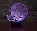 FLYMEI 3D Optical Illusion Desk Lamp Unique Night Light for Home Decor 7 Colors Changing USB Powered Touch Button LED Table Lamp - BEST Gift for Kids/ Friends/ Birthdays/Holidays (Football Helmet)