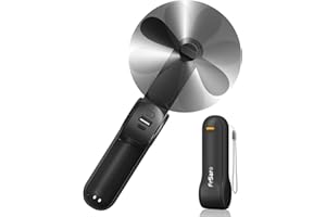 FrSara Portable Handheld Fan Rechargeable, USB Rechargeable Small Pocket Fan, 2000mAh Battery With Power Bank, Upgraded Long Battery Life, Three-Speed, Suitable for Women Outdoors and Travel
