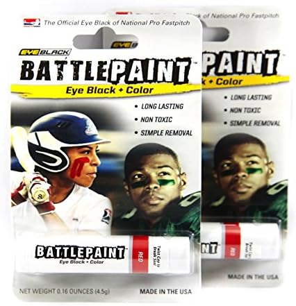 EyeBlack BattlePaint (2 Tubes) Grease in Color, Rich Vibrant Colors, Worn by The Pros