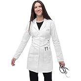 Adar Universal Stretch Lab Coat for Women - 36" Tab-Waist Lab Coat