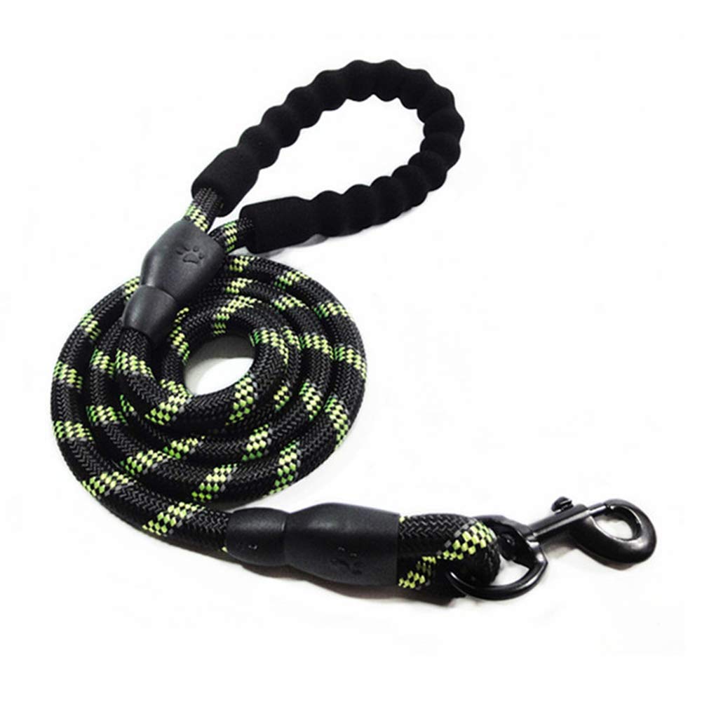 XYDZ Anti Pull Dog Lead with Highly Reflective Strong Shock Absorbing Stretchy Nylon Dog Rope Anti Pull Training Dog Lead for Extra Control Reflective Dog Leash for Medium and Large Dogs - Black