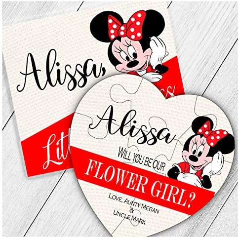 Personalized Custom Will You be My Flower Girl Proposal- Set of Card & Puzzle. / Custom Junior Bridesmaid Gift