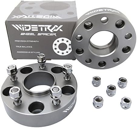 WIDETRAX 2pc 1.5" 5x127 or 5x5" Wheel Spacers Adapters 1/2" Studs Lug Nuts Included Hub Centric Titanium Finish 6061 T6 Billet Aluminum (1 Pair) 38mm by Rugged TUFF