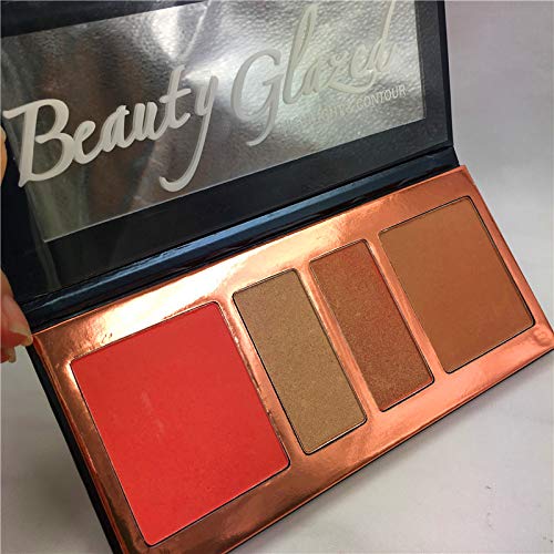 Beauty Glazed Blush Contour and Highlighting Palette Highlighter Powder High Pigmented Contour Peach Love Forever Young