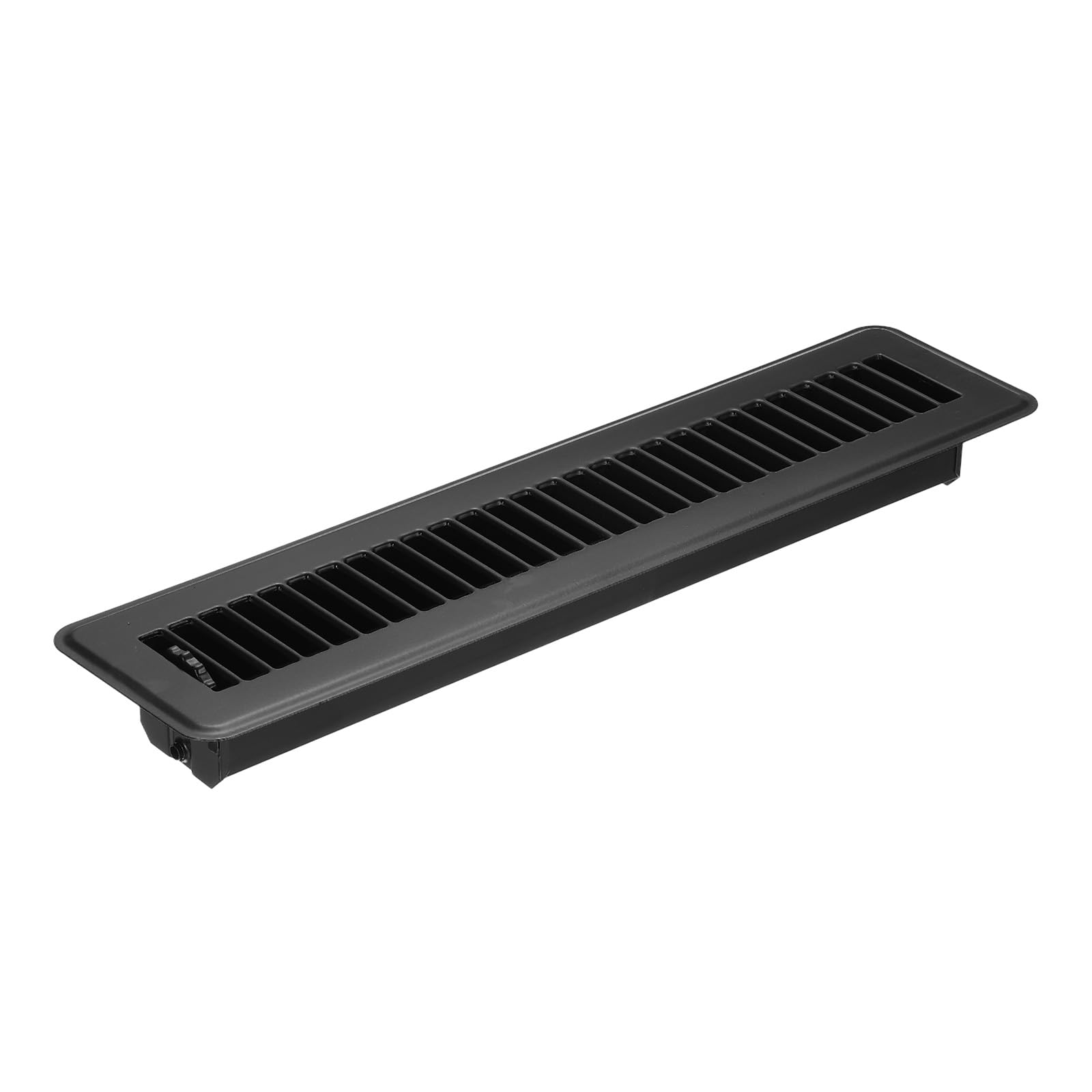 PATIKIL 14 x 2 Inch Floor Register, 1pcs Heavy Duty Air Vent Cover Steel Adjustable Decor Vents Easy Adjust Floor Grates for Sidewall Home Office, Black
