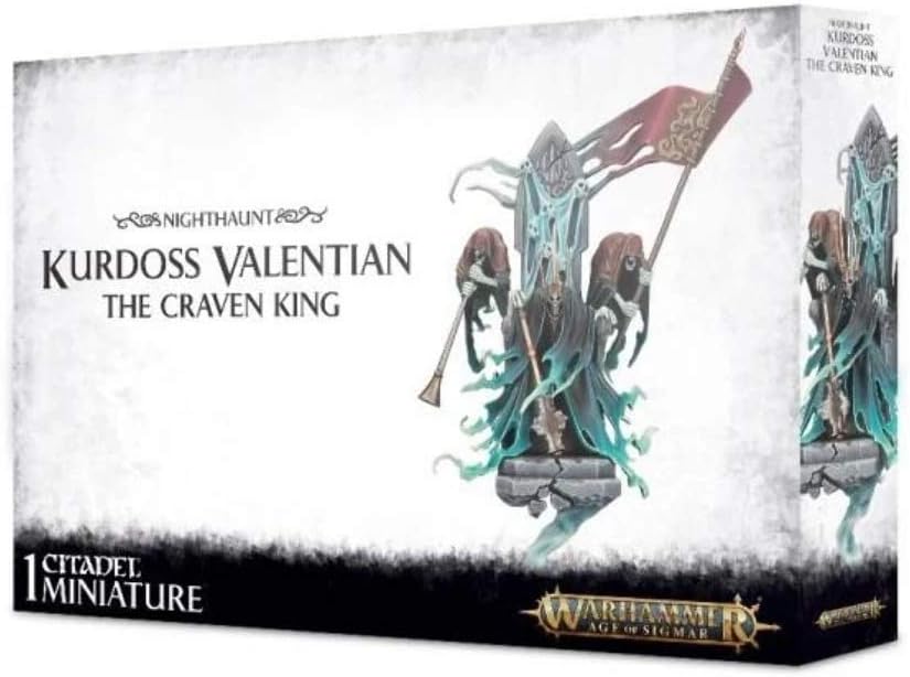 Games Workshop - Warhammer - Age of Sigmar - Nighthaunt: Kurdoss Valentian The Craven King, Multi-colored, Regular Stock