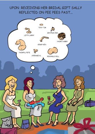 Pee Pees Past Bachelorette Card