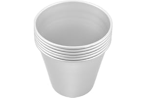 VICASKY 6pcs Aluminum Baking Molds for Pudding and Egg Tart, Round Small Muffin Cupcake Tins, Nonstick Metal