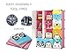 KOUSI Toy Organizer Toy Storage Portable Toy Organizers for Kids Children Toy Organizers and Storage Multifuncation Cube Storage Shelf Cabinet Bookcase Bookshelf, Capacious & Study,Pink, 12 Cubes