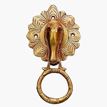 Parijat Handicraft Door Knocker Brass Metal Door Knocker Drawer