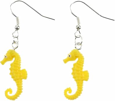 Seepferdchen Ohrringe Miniblings Hanger Seepferd Meer Ozean Aquarium Gummi Gelb Amazon De Schmuck
